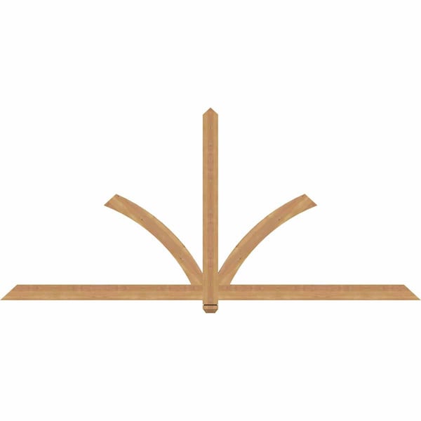 Ekena Millwork Redmond Smooth Timber Gable Bracket, Western Red Cedar, 96"W x 44"H x 1 1/2"D x 3 1/2"F, 11/12 Pitch GBW096X44X0204RED00SWR - main